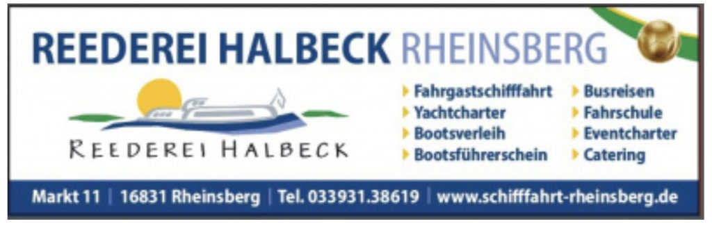 Reederei Halbeck Rheinsberg.